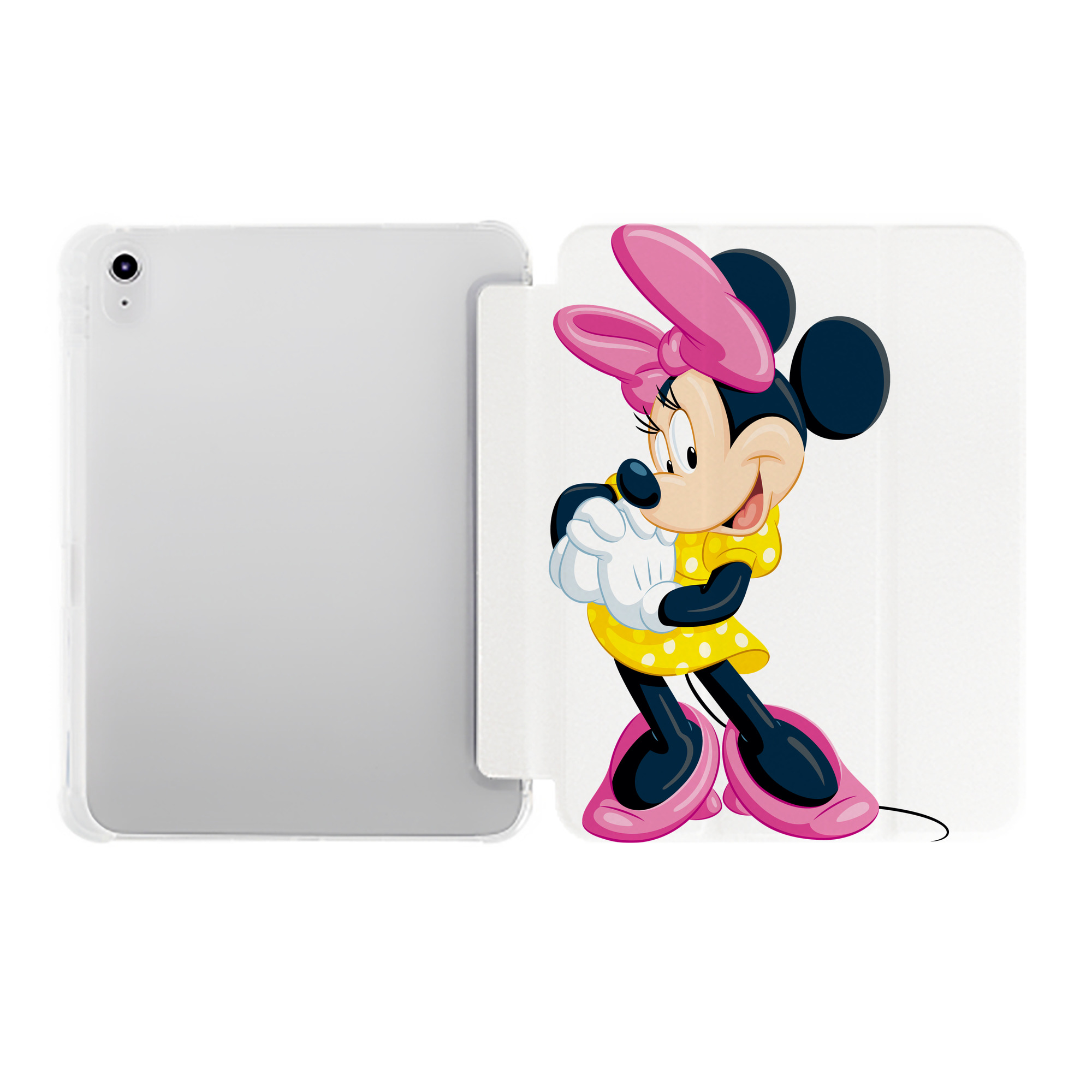（画像用） ミッキーマウス Mickey Mouse IPad ケース ペン収納付き 三つ折りスタンド PUレザー×シリコン 対応機種9.5/10.5/10.9インチ
